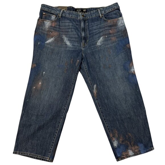 Lauren Ralph Lauren Womens Blue Denim Jeans High Rise Crop Atlas Wash 18W NWT